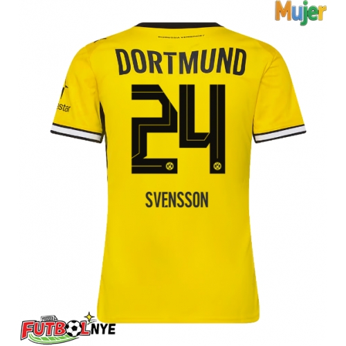 Camiseta Borussia Dortmund Daniel Svensson #24 Primera Equipación para mujer 2026-27 manga corta
